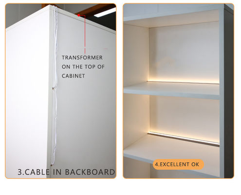 Tủ hiển thị tóc cảm biến chuyển động với đèn LED
