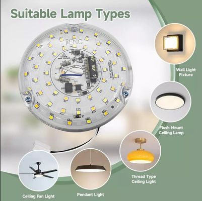 120V 15W Driverless Dia 100mm đèn LED cho đèn quạt LED với chứng chỉ ETL Đổi đèn quạt trần LED