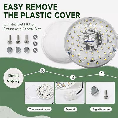 120V 15W Driverless Dia 100mm đèn LED cho đèn quạt LED với chứng chỉ ETL Đổi đèn quạt trần LED