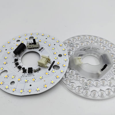 Dia125mm 4.9inch 24W đèn quạt trần LED Retrofit Kit Đèn trần thay thế 5CCT 3000K 3500K 4000K 5000K 6000K Điều chỉnh 12W 18W 24W Switch, 2800LM 120V ETL 2 4 Watt