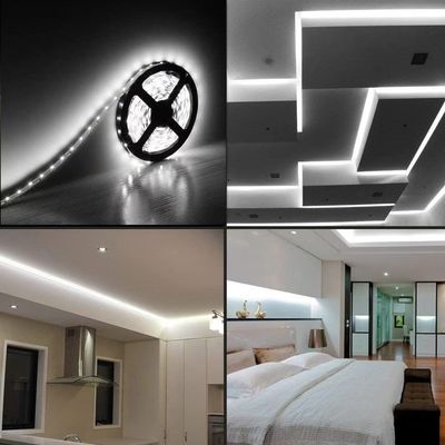 Đèn dải LED linh hoạt 600 đơn vị Đèn dải LED chống nước 12 Volt Đèn dải LED gói 16,4ft / 5m cho bữa tiệc nhà nghỉ Nội thất ngoài trời trang trí chống nước màu trắng 1 gói