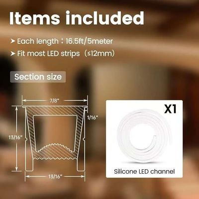 Bên ngoài chống nước 12/24V Dải đèn LED silicone cho trang trí gia đình Đèn dải đèn LED Neon màu trắng 16.4ft/5m Dải đèn neon 12V Dải đèn LED linh hoạt chống nước
