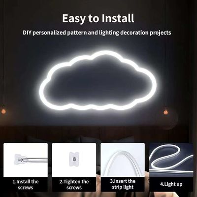 16.5FT / 5 Meter Không có vết silicone LED Channel System Recessed Flexible Tube With Milky White Cover Wider Track Cho đèn LED băng chống nước 12mm USC7 WW