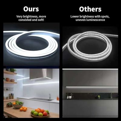 16.5FT / 5 Meter Không có vết silicone LED Channel System Recessed Flexible Tube With Milky White Cover Wider Track Cho đèn LED băng chống nước 12mm USC7 WW