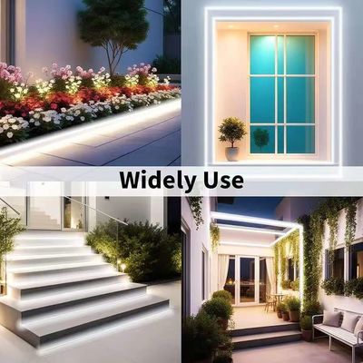 16.5FT / 5 Meter Không có vết silicone LED Channel System Recessed Flexible Tube With Milky White Cover Wider Track Cho đèn LED băng chống nước 12mm USC7 WW