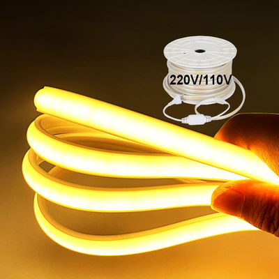 110V 220V Waterproof COB LED Light Strip With PVC Glue tùy chỉnh màu xanh / băng màu xanh / trắng / xanh lá cây / tím / vàng / hồng
