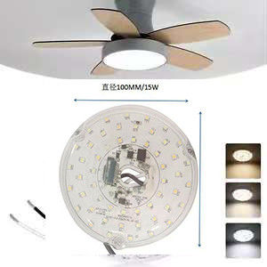Động cơ ánh sáng LED 15W 100MM Cho phòng ăn Bộ chỉnh sửa bảng điều khiển quạt trần 120V Với các mô-đun DOB Đổi đèn quạt trần LED