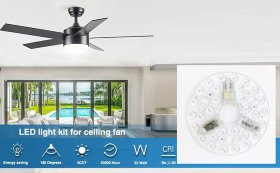 ERP Rosh LED Modules 5CCT 12W/18W/24W DIP Switch Ceiling Light Fan With Witch Power Thay thế LED Module
