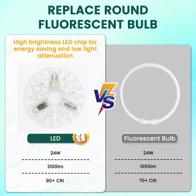 ERP Rosh LED Modules 5CCT 12W/18W/24W DIP Switch Ceiling Light Fan With Witch Power Thay thế LED Module