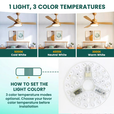 ERP Rosh LED Modules 5CCT 12W/18W/24W DIP Switch Ceiling Light Fan With Witch Power Thay thế LED Module