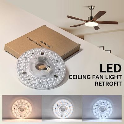4.92  Đèn đèn LED quạt trần toàn cầu Thay thế quạt trần quạt lắp đặt trần, 18W 3CCT 3000K 4000K 6000K 1500LM CRI90 Giải pháp giá cả phải chăng có thể giảm độ sáng cho Hampton Bay Harbor Breeze Hunter