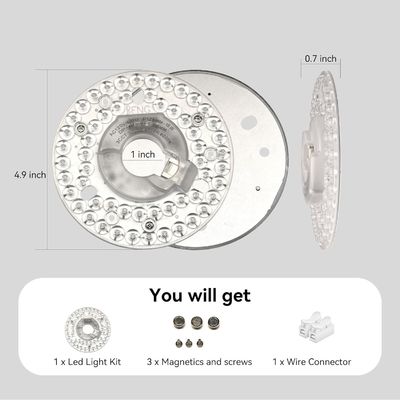 4.92  Đèn đèn LED quạt trần toàn cầu Thay thế quạt trần quạt lắp đặt trần, 18W 3CCT 3000K 4000K 6000K 1500LM CRI90 Giải pháp giá cả phải chăng có thể giảm độ sáng cho Hampton Bay Harbor Breeze Hunter