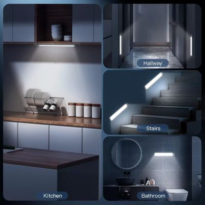 Under Cabinet Lighting,40 LED Rechargeable Battery Operated Motion Sensor Light Indoor  Magnetic Dimmable Closet Lights, Wireless Under Counter Lights for Kitchen, Stairs