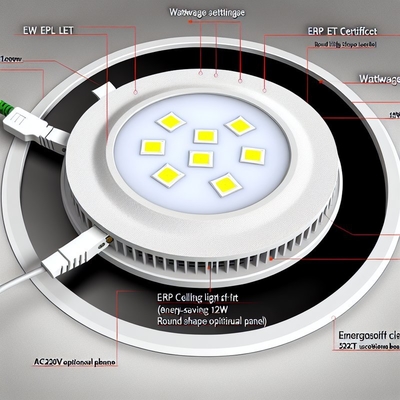 Đèn LED Panel tròn 24W có thể điều chỉnh CCT, được chứng nhận ERP ETL