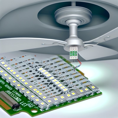 Đổi đèn LED quạt trần - PCB nhôm, 2835SMD LED, 3000K