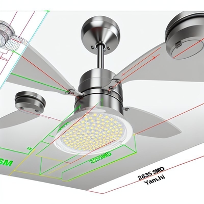 2835SMD LED thay thế đèn quạt trần - PCB nhôm, 3000K trắng ấm