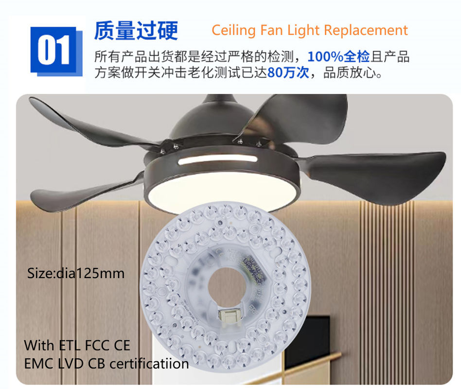 Dia125mm 120V 18W ETL Đánh bóng trần được liệt kê thay thế đèn LED Đèn LED có thể tắt