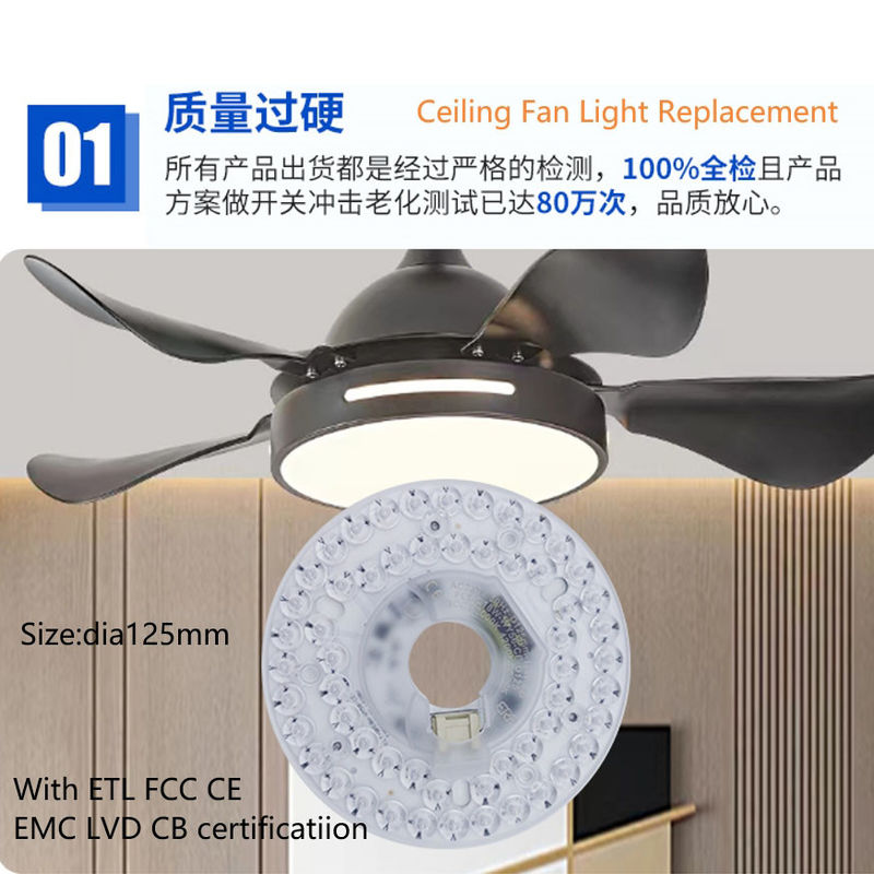 Dia125mm bảng PCB tròn 4.9' 'LED Retrofit Light Kit 22W Màu 3CCT 3000K/4500K/6000K CRI90 Đối với Đèn Quạt Trần Đường Đường Đường Đường Đường Đường Đường Đường Đường Đường Đường Đường Đường Đường Đường Đường Đường Đường Đường 120V 2200LM
