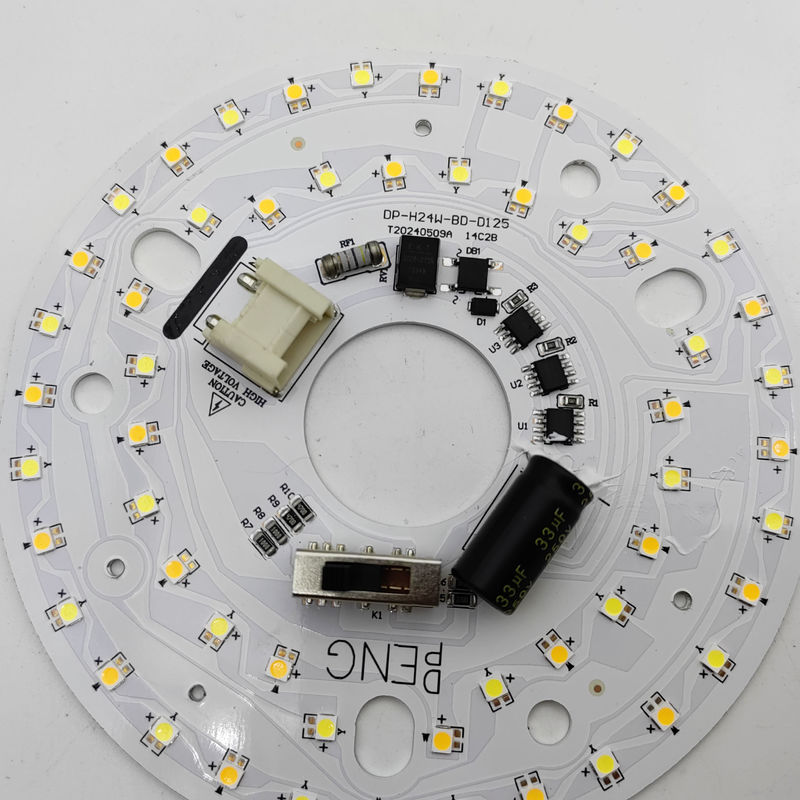 Dia125mm 4.9inch 24W đèn quạt trần LED Retrofit Kit Đèn trần thay thế 5CCT 3000K 3500K 4000K 5000K 6000K Điều chỉnh 12W 18W 24W Switch, 2800LM 120V ETL 2 4 Watt