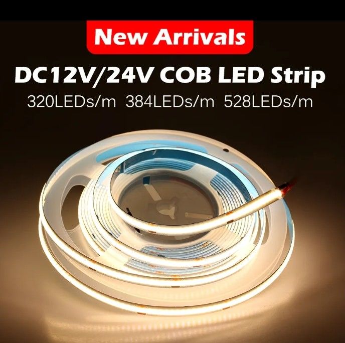 COB Dải ánh sáng ô tô LED Dải ánh sáng 320led 384led 480led 528led 768leds RGB COB LED Dải ánh sáng cho hồ sơ nhôm