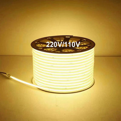 110V 220V Waterproof COB LED Light Strip With PVC Glue tùy chỉnh màu xanh / băng màu xanh / trắng / xanh lá cây / tím / vàng / hồng