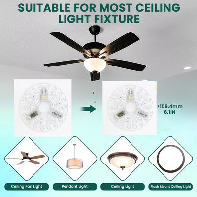 ERP Rosh LED Modules 5CCT 12W/18W/24W DIP Switch Ceiling Light Fan With Witch Power Thay thế LED Module